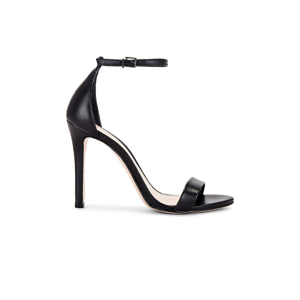 Schutz Cadey-Lee Sandal in Black almond toe ankle strap high heel open toe